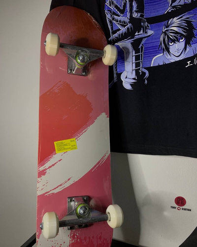 Pink skateboard