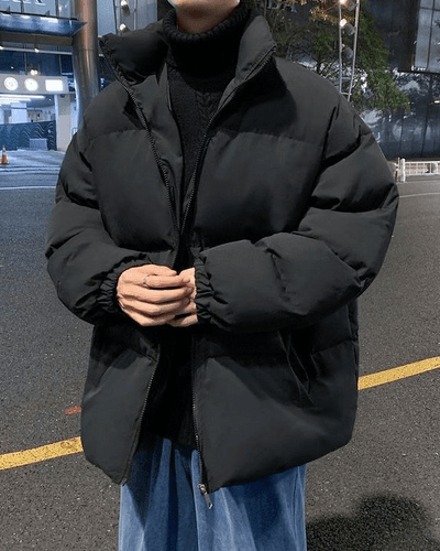  Oversiz black coat jacket