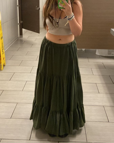 Green skirt 